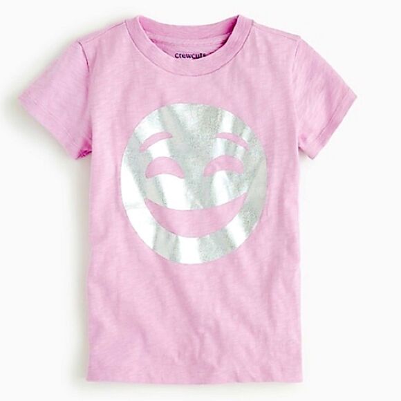 🌴 Crewcuts Lavender Smiley Face T-Shirt (Size 14) - Picture 2 of 13